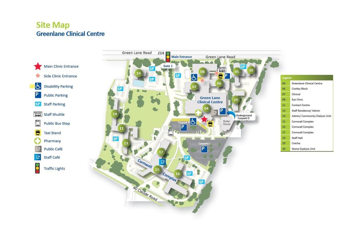 Karte von Middlemore hospital