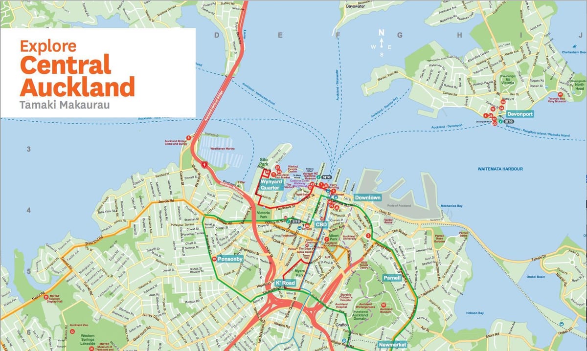 Karte von Parnell Auckland
